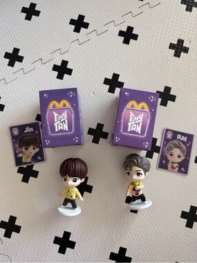 BTS TinyTAN McDonald’s Toy Bundle - RM & Jin (Open Box + Cards)
